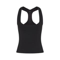 NikeSKIMS VINTAGE SEAMLESS RACER BACK TANK | OBSIDIAN FLAT ON A WHITE BACKGROUND | FLT
