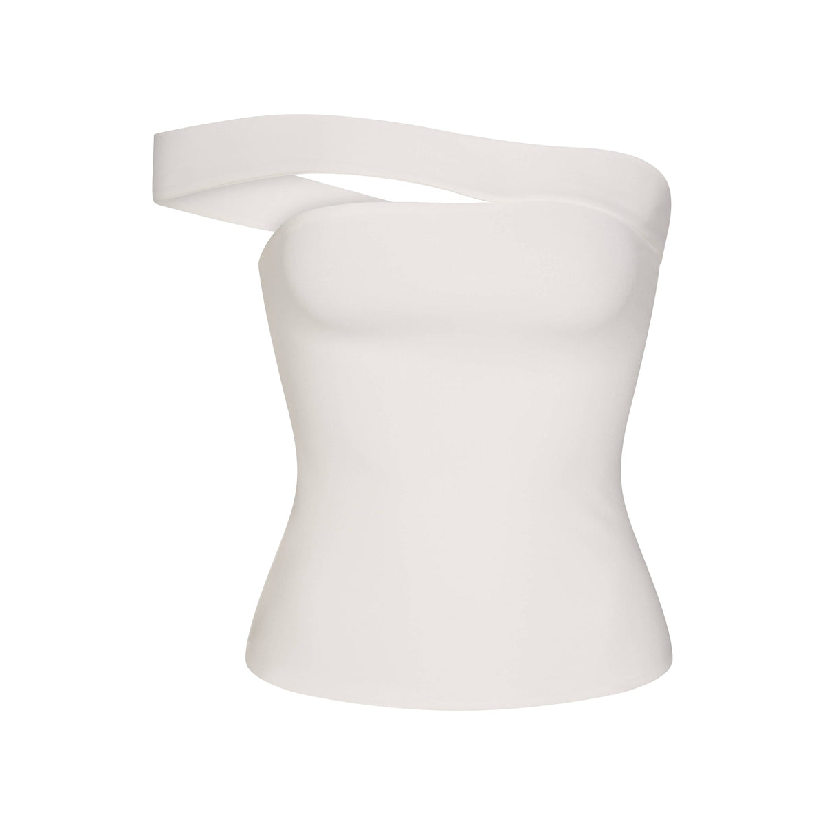 COTTON JERSEY ASYMMETRICAL TOP | MARBLE FLAT ON A WHITE BACKGROUND | FLT
