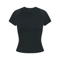 NikeSKIMS AIRY BABY TEE | DARK TEAL FLAT ON A WHITE BACKGROUND | FLT