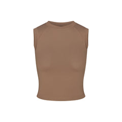 NikeSKIMS AIRY MUSCLE TEE | MYRRH FLAT ON A WHITE BACKGROUND | FLT