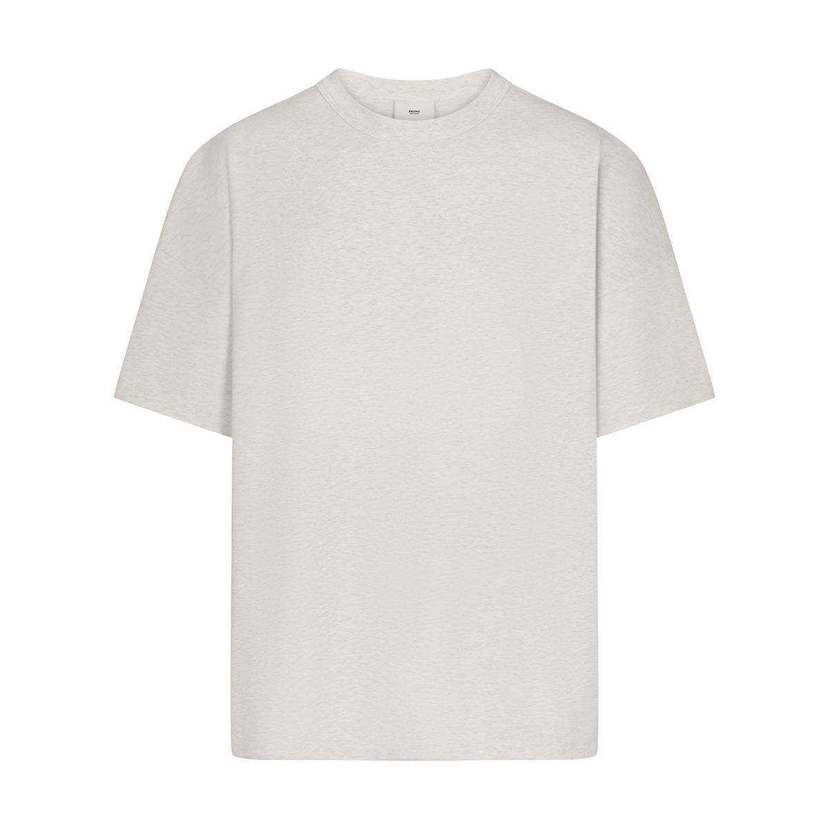 JERSEY LOUNGE MENS OVERSIZED T-SHIRT | CHALK HEATHER FLAT ON A WHITE BACKGROUND | FLT