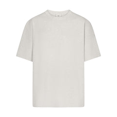 JERSEY LOUNGE MENS OVERSIZED T-SHIRT | CHALK HEATHER FLAT ON A WHITE BACKGROUND | FLT