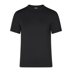 SKIMS SPORT MENS T-SHIRT | OBSIDIAN (MENS T-SHIRTS, MENS TOPS) LAYS FLAT ON A WHITE BACKGROUND | FLT