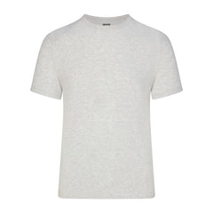 SKIMS COTTON MENS CLASSIC T-SHIRT | LIGHT HEATHER GREY (MENS T-SHIRTS, MENS TOPS) LAYS FLAT ON A WHITE BACKGROUND | FLT