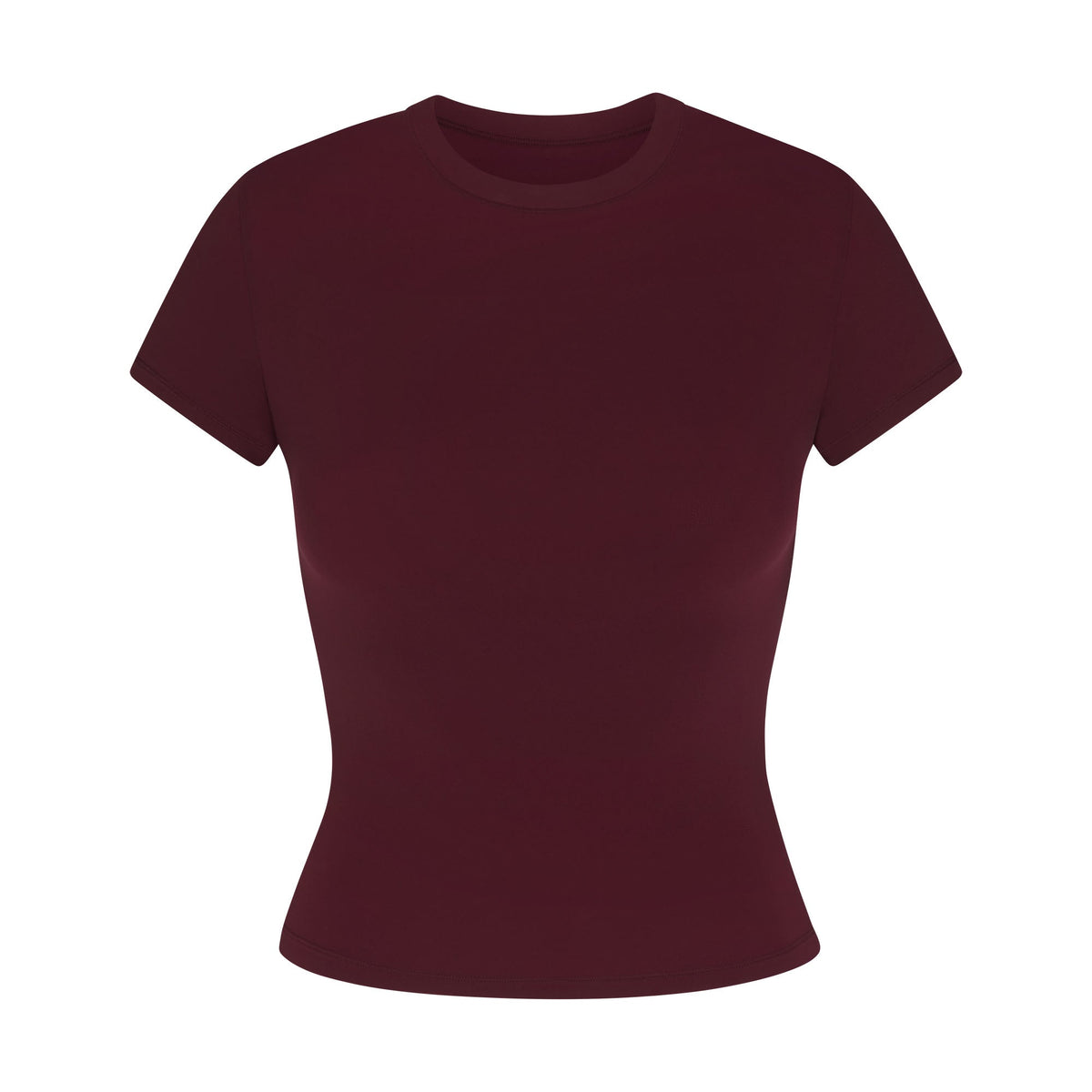 FITS EVERYBODY T-SHIRT | CURRANT FLAT ON A WHITE BACKGROUND | FLT@ | FOCUS: 0.0, 1.0, 0.9