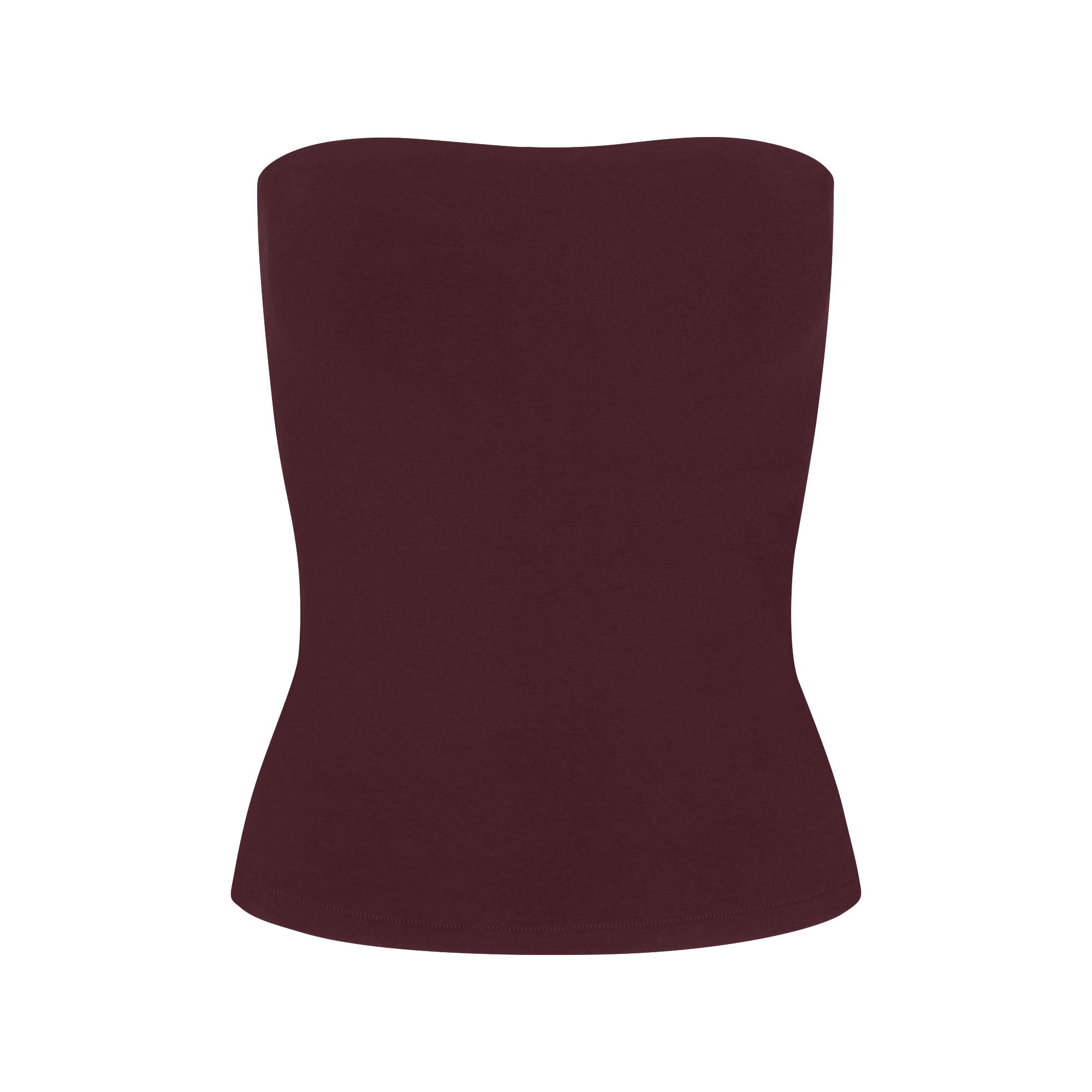 COTTON JERSEY TUBE TOP | CURRANT FLAT ON A WHITE BACKGROUND | FLT