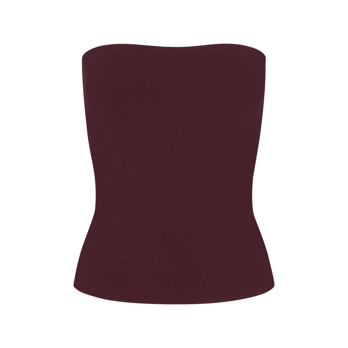 COTTON JERSEY TUBE TOP | CURRANT FLAT ON A WHITE BACKGROUND | FLT