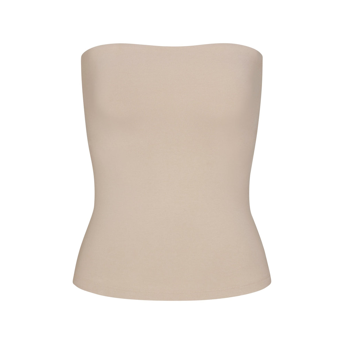 COTTON JERSEY TUBE TOP | STONE FLAT ON A WHITE BACKGROUND | FLT