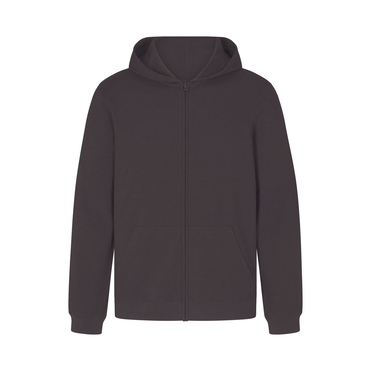 JERSEY LOUNGE MENS ZIP UP HOODIE | ASH (MENS HOODIES, MENS TOPS) LAYS FLAT ON A WHITE BACKGROUND | FLT