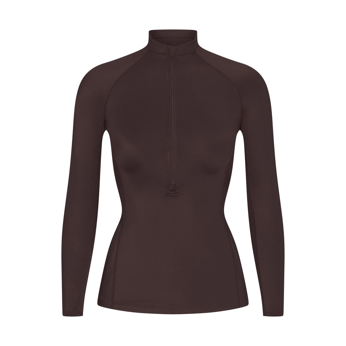 NikeSKIMS SHINE LONG SLEEVE HALF ZIP | PHOENIX FLAT ON A WHITE BACKGROUND | FLT