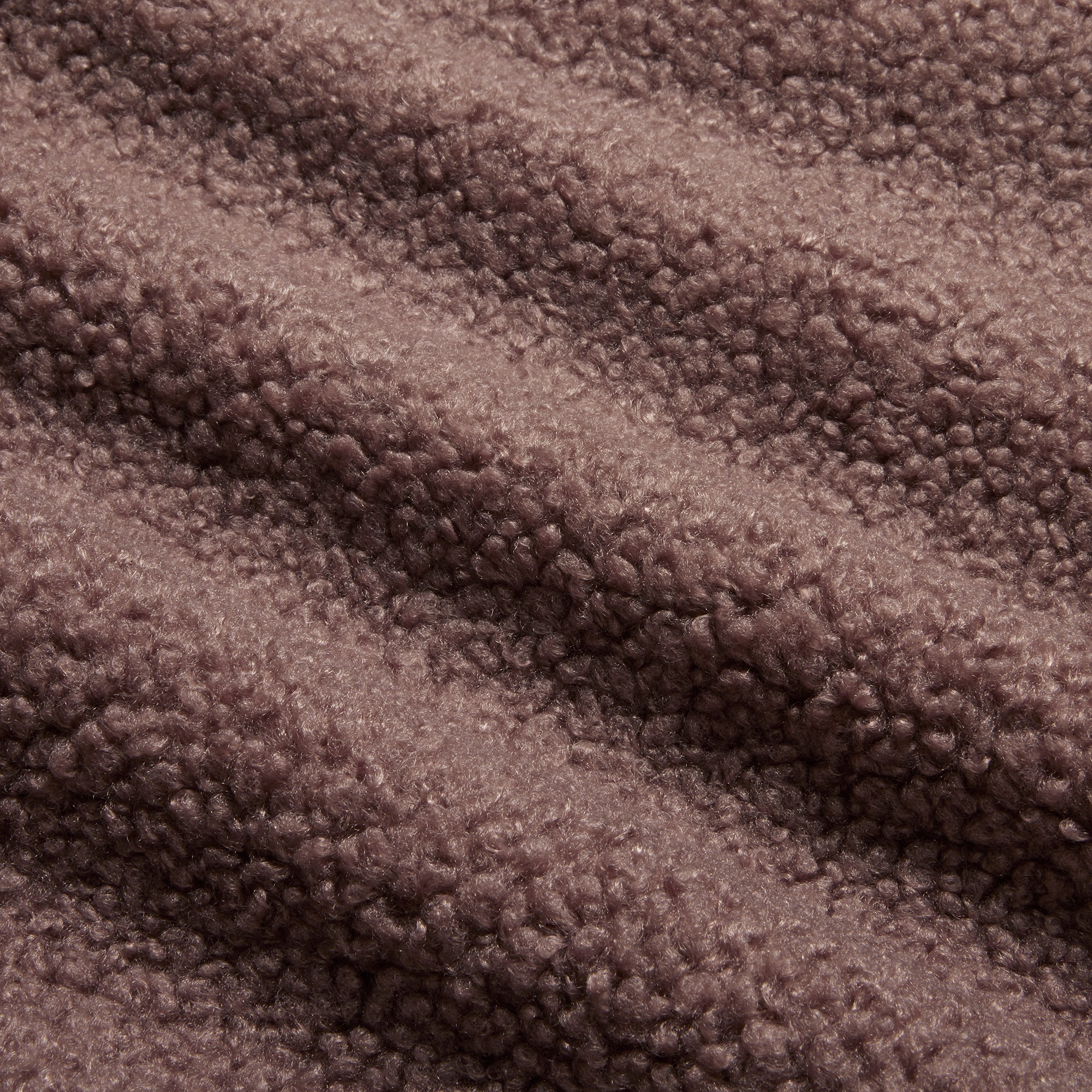 TEDDY BOXY ZIP UP JACKET | UMBER ADDITIONAL FABRIC DETAILS