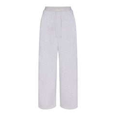 COTTON FLEECE OVERSIZED DOUBLE WAISTBAND PANT | LIGHT HEATHER GREY (PANTS, BOTTOMS) FLAT ON A WHITE BACKGROUND | FLT
