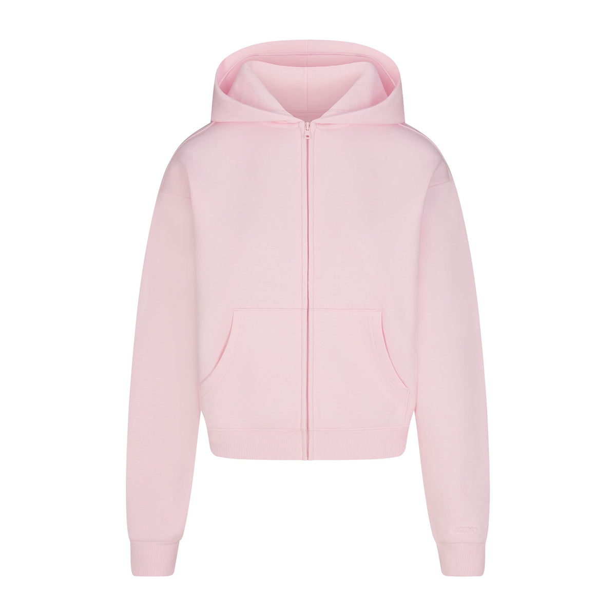 COTTON FLEECE CLASSIC ZIP UP HOODIE | CHERRY BLOSSOM & LAYS FLAT ON A WHITE BACKGROUND | FLT