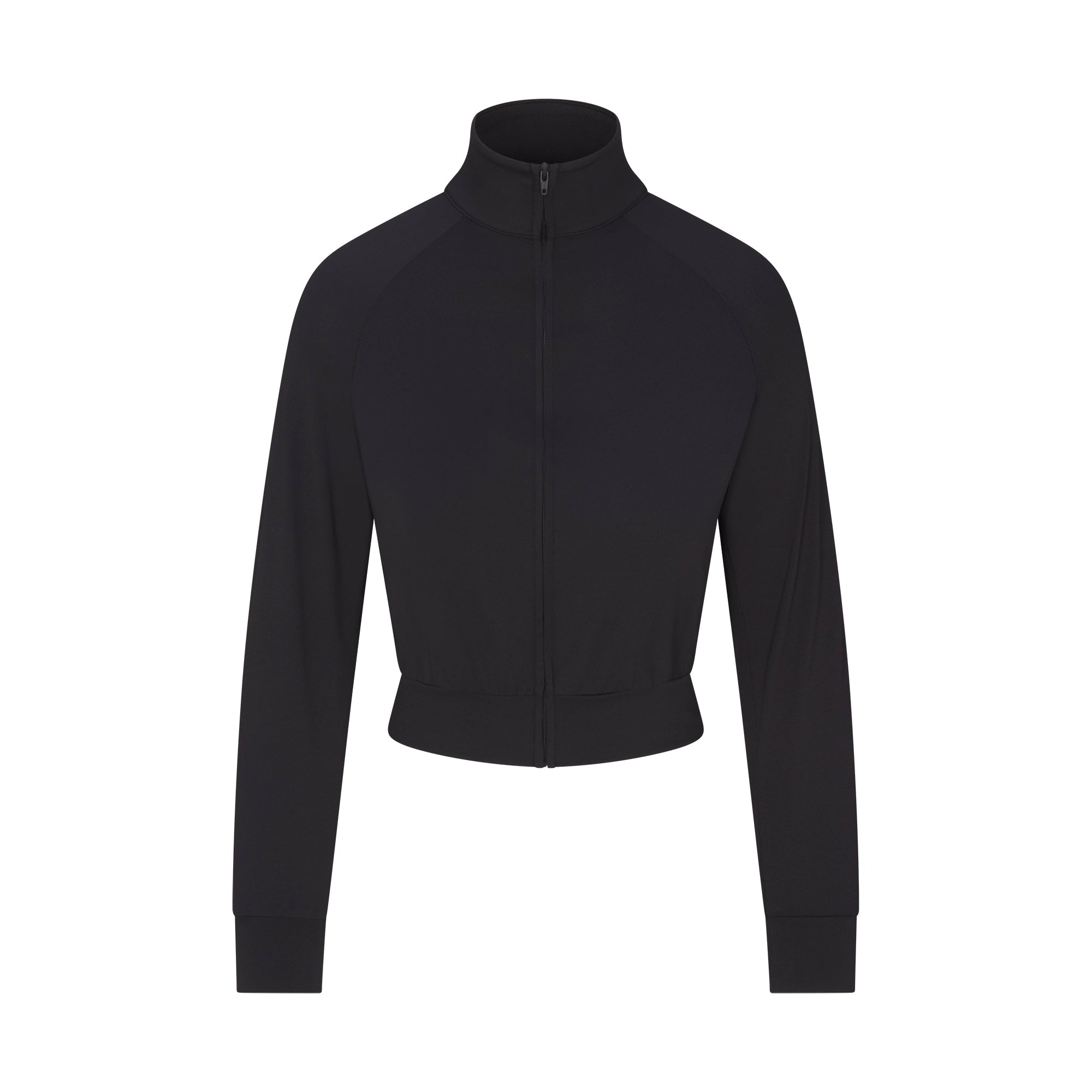 NikeSKIMS AIRY TRACK JACKET | OBSIDIAN FLAT ON A WHITE BACKGROUND | FLT