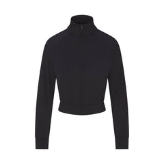 NikeSKIMS AIRY TRACK JACKET | OBSIDIAN FLAT ON A WHITE BACKGROUND | FLT
