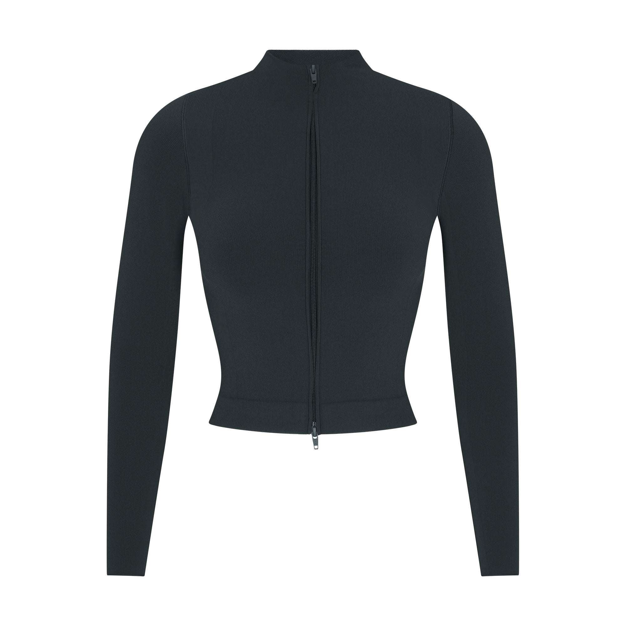 NikeSKIMS VINTAGE SEAMLESS FULL ZIP JACKET | DARK TEAL FLAT ON A WHITE BACKGROUND | FLT