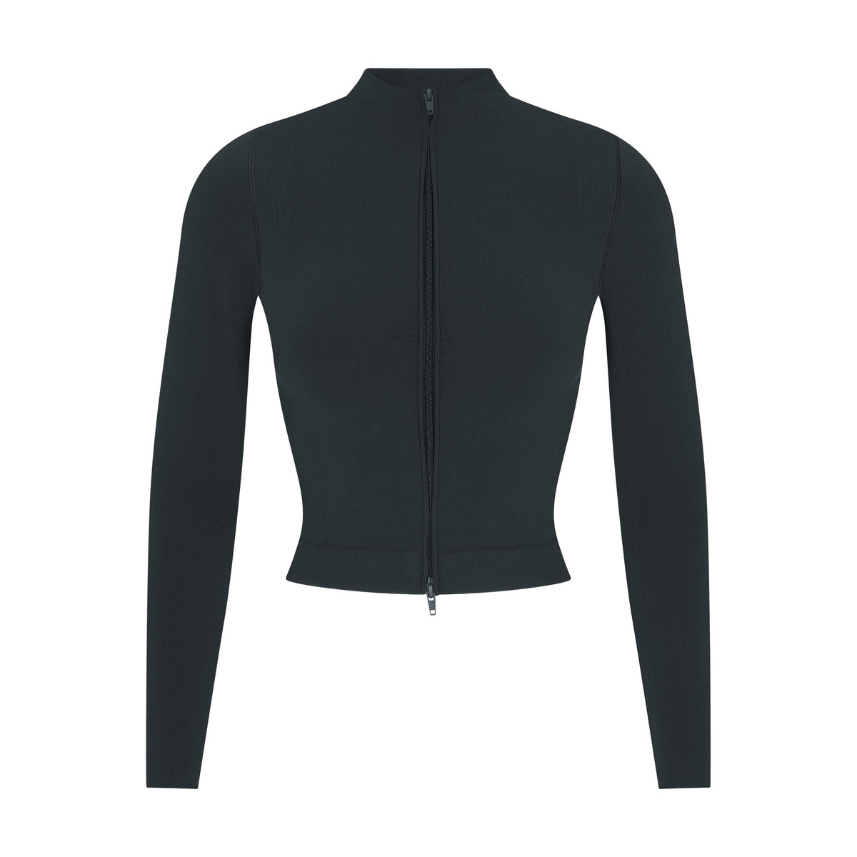 NikeSKIMS VINTAGE SEAMLESS FULL ZIP JACKET | DARK TEAL FLAT ON A WHITE BACKGROUND | FLT