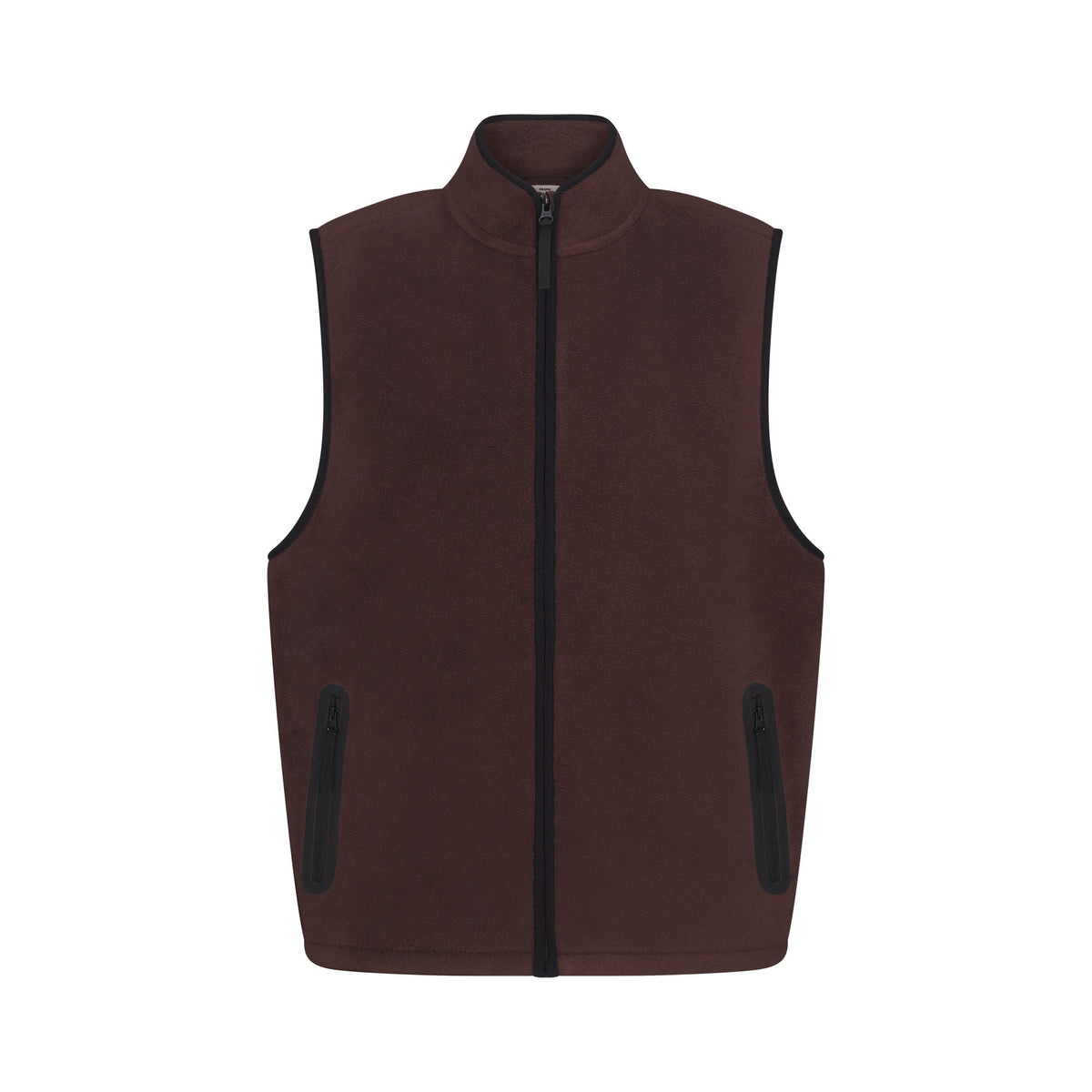 ARCTIC FLEECE MENS VEST | ESPRESSO FLAT ON A WHITE BACKGROUND | FLT