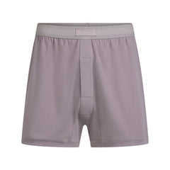 SKIMS COTTON MENS KNIT BOXER | ZINC FLAT ON A WHITE BACKGROUND | FLT