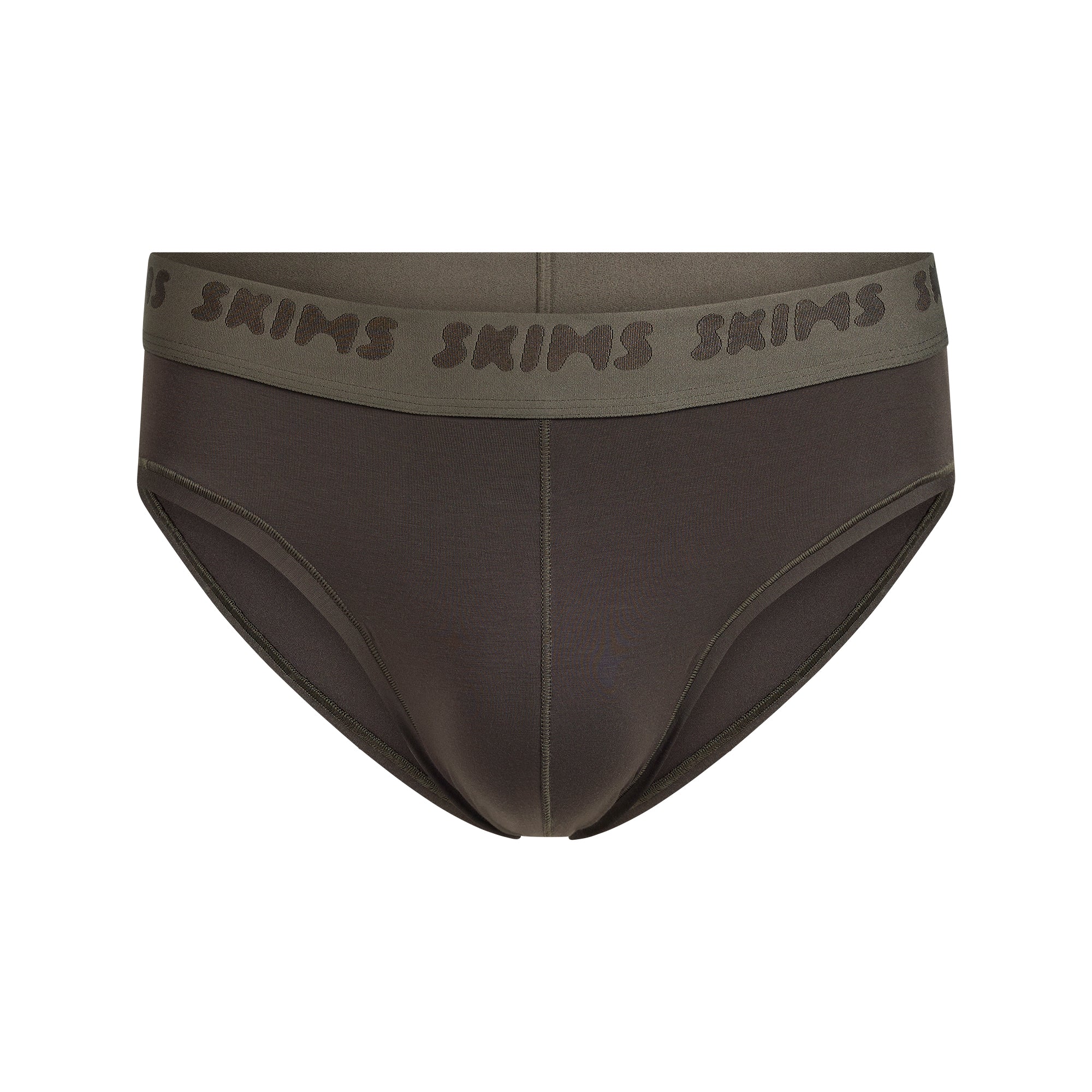 SKIMS STRETCH MENS BRIEF 3-PACK | LAUREL MULTI FLAT ON A WHITE BACKGROUND | FLT