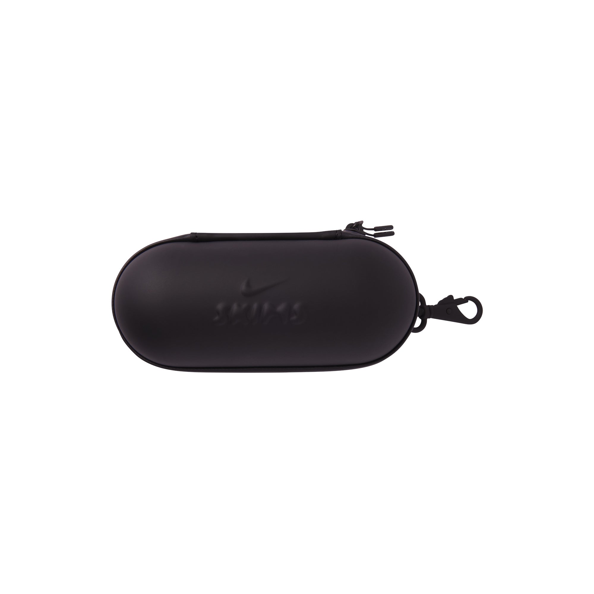 NikeSKIMS ACCESSORIES HARDSHELL GLASSES CASE | OBSIDIAN ON A MODEL SIDE VIEW @ | FOCUS: 0.0, 1.0, 0.9