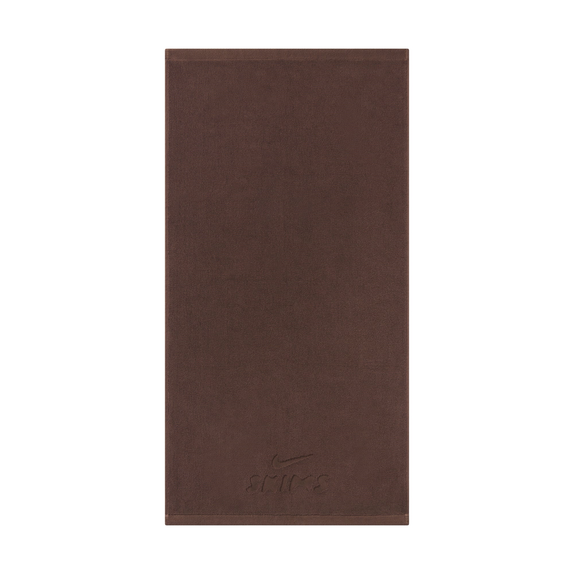 NikeSKIMS ACCESSORIES SMALL TOWEL | DARK SEPIA FLAT ON A WHITE BACKGROUND 