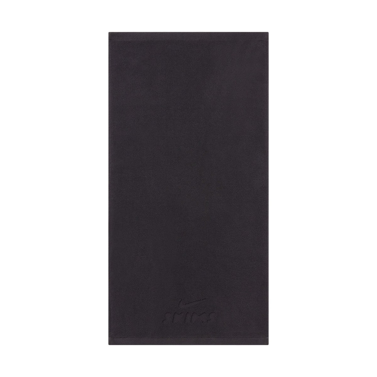 NikeSKIMS ACCESSORIES SMALL TOWEL | OBSIDIAN & LAYS FLAT ON A WHITE BACKGROUND | FLT