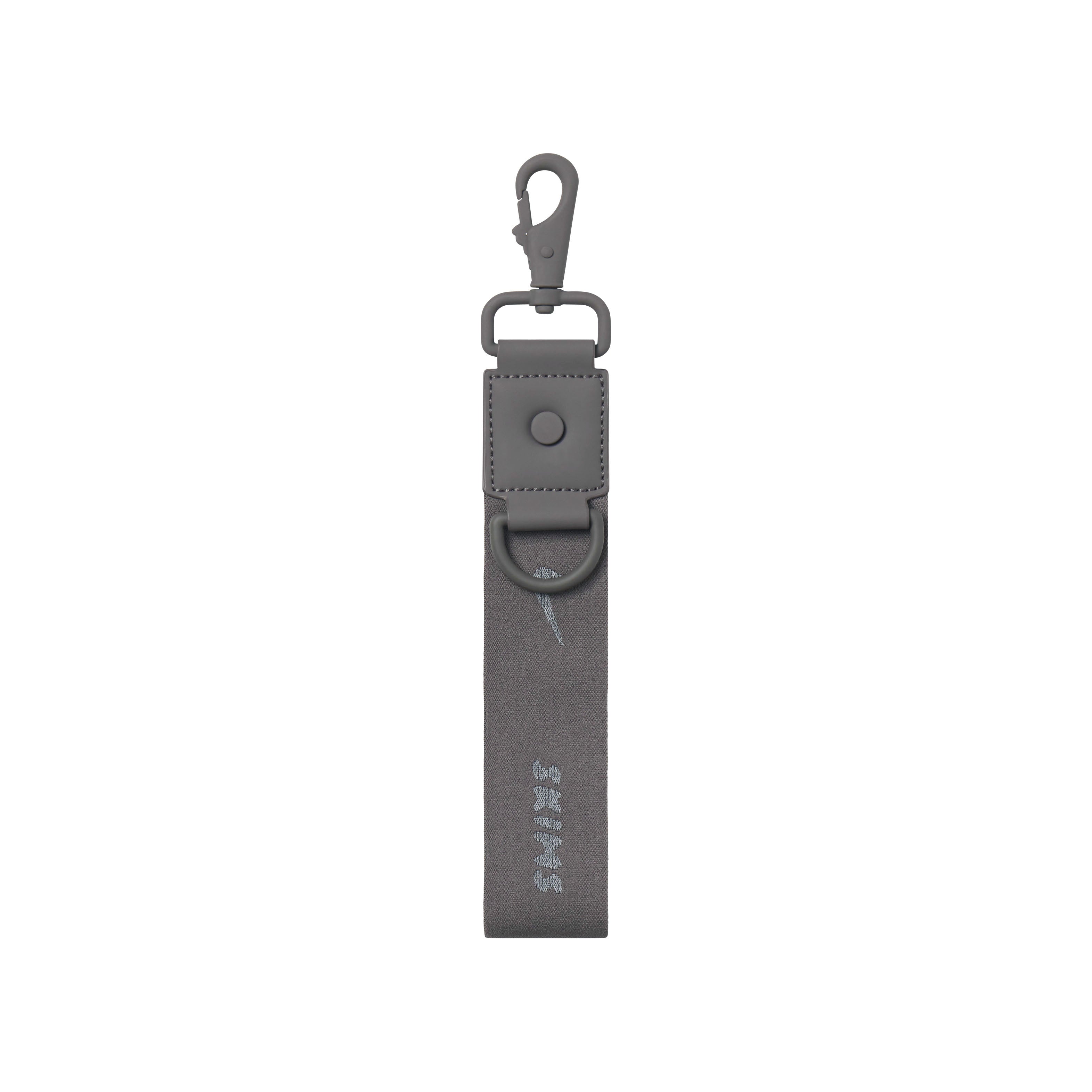 NikeSKIMS ACCESSORIES KEYCHAIN WRISTLET | ARMOR LAYS FLAT ON A WHITE BACKGROUND