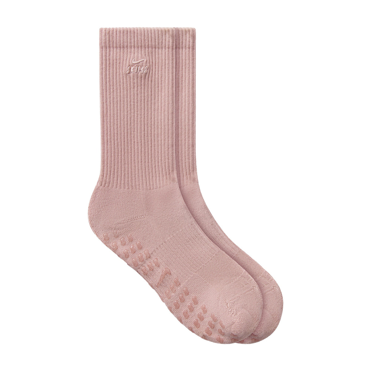 NikeSKIMS ACCESSORIES DRI-FIT PILATES GRIP CREW SOCK | HIMALAYAN FLAT ON A WHITE BACKGROUND