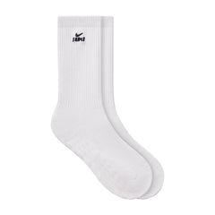 NikeSKIMS ACCESSORIES DRI-FIT PILATES GRIP CREW SOCK | SNOW FLAT ON A WHITE BACKGROUND