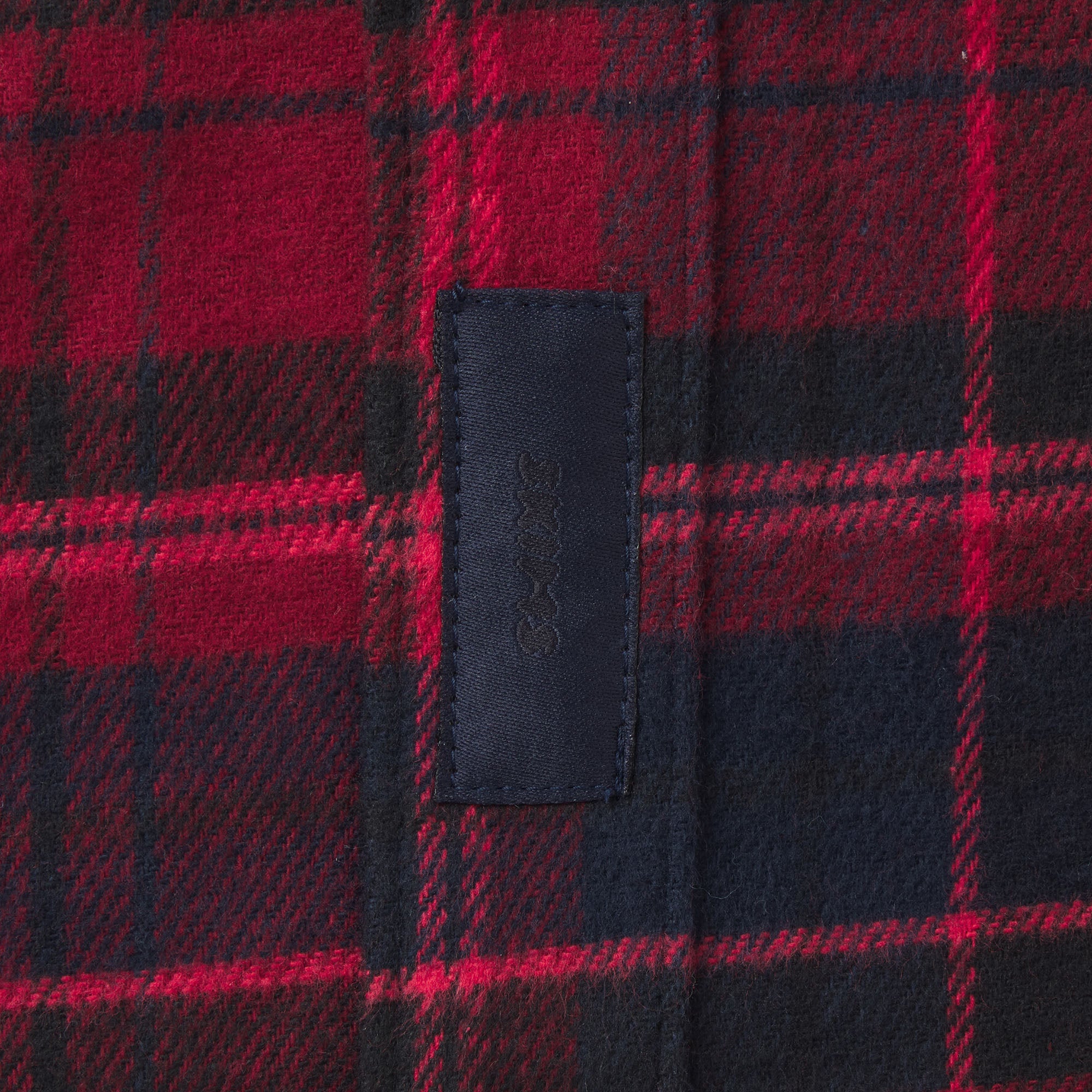 OUTDOOR FLANNEL OVERSIZED DOUBLE WAISTBAND PANT | MERLOT CABIN PLAID & LAYS FLAT ON A WHITE BACKGROUND | FLT
