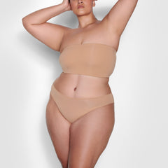 ON A MODEL FRONT VIEW FITS EVERYBODY CHEEKY BRIEF IN OCHRE 