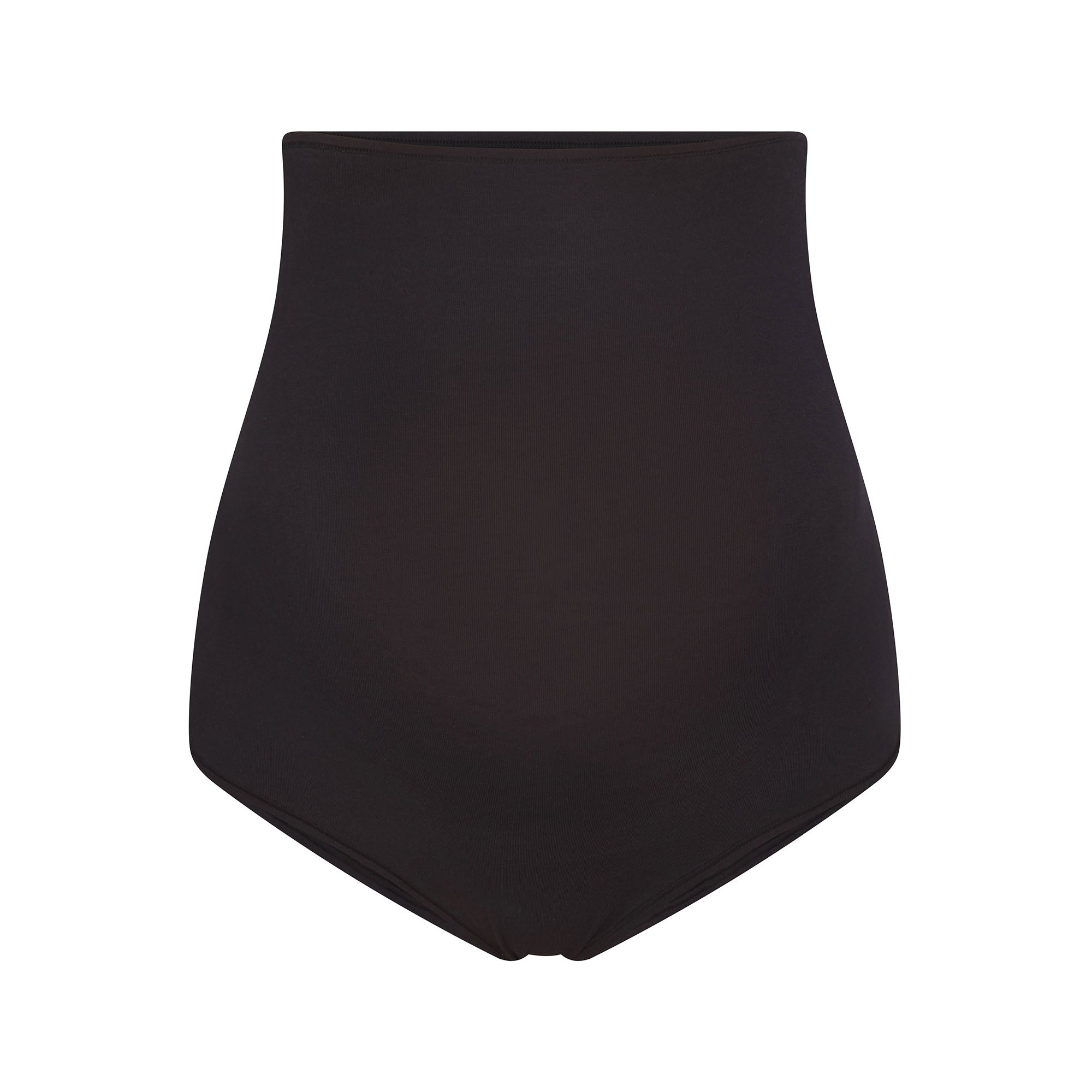 COTTON JERSEY MATERNITY HIGH-WAISTED BRIEF | SOOT FLAT ON A WHITE BACKGROUND | FLT