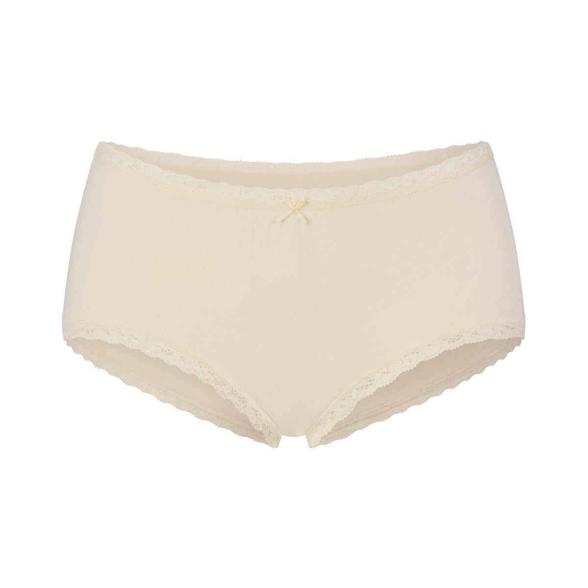 LIGHTWEIGHT COTTON LACE BOY SHORT | BUTTER TONAL FLAT ON A WHITE BACKGROUND | FLT
