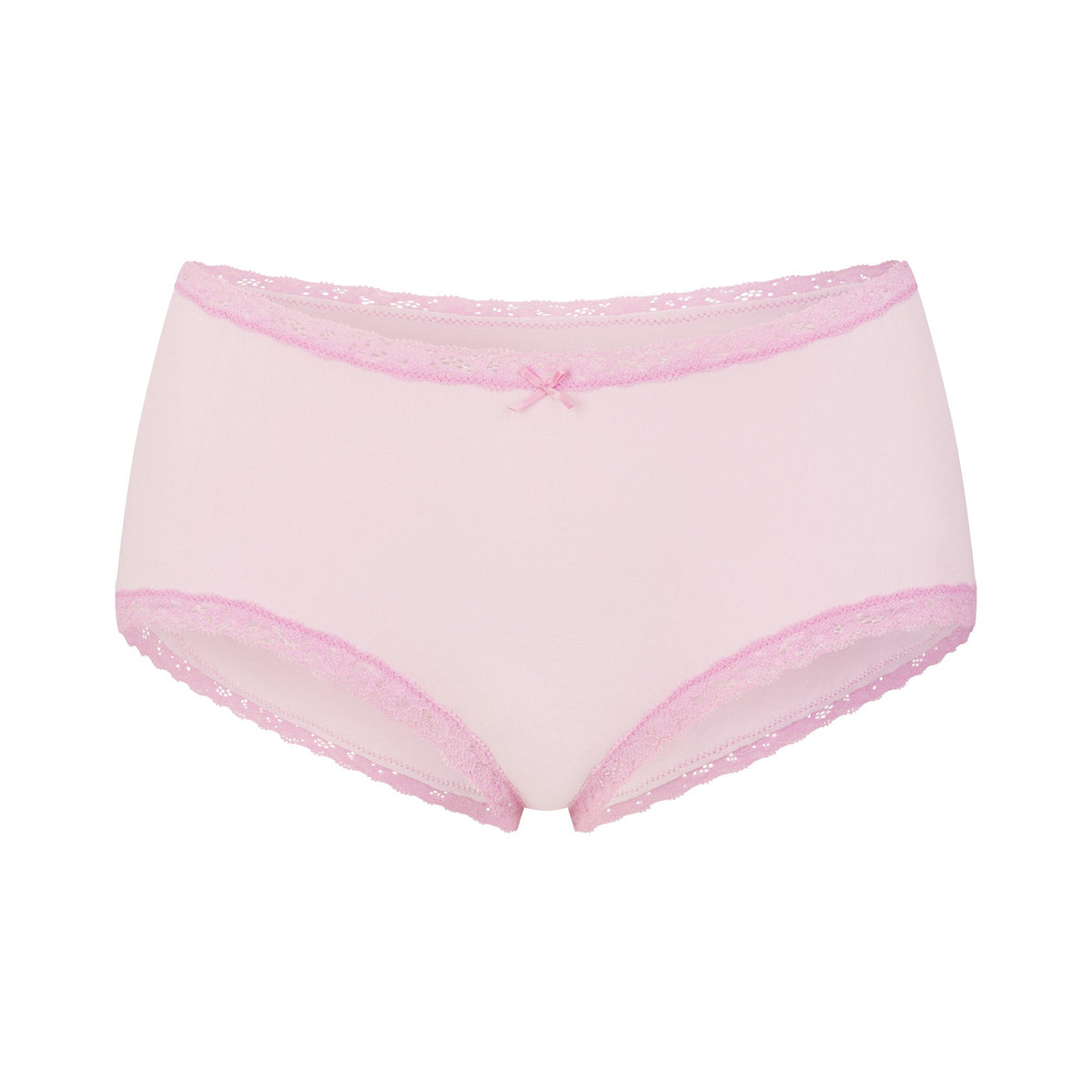 LIGHTWEIGHT COTTON LACE BOY SHORT | CHERRY BLOSSOM FLAT ON A WHITE BACKGROUND | FLT