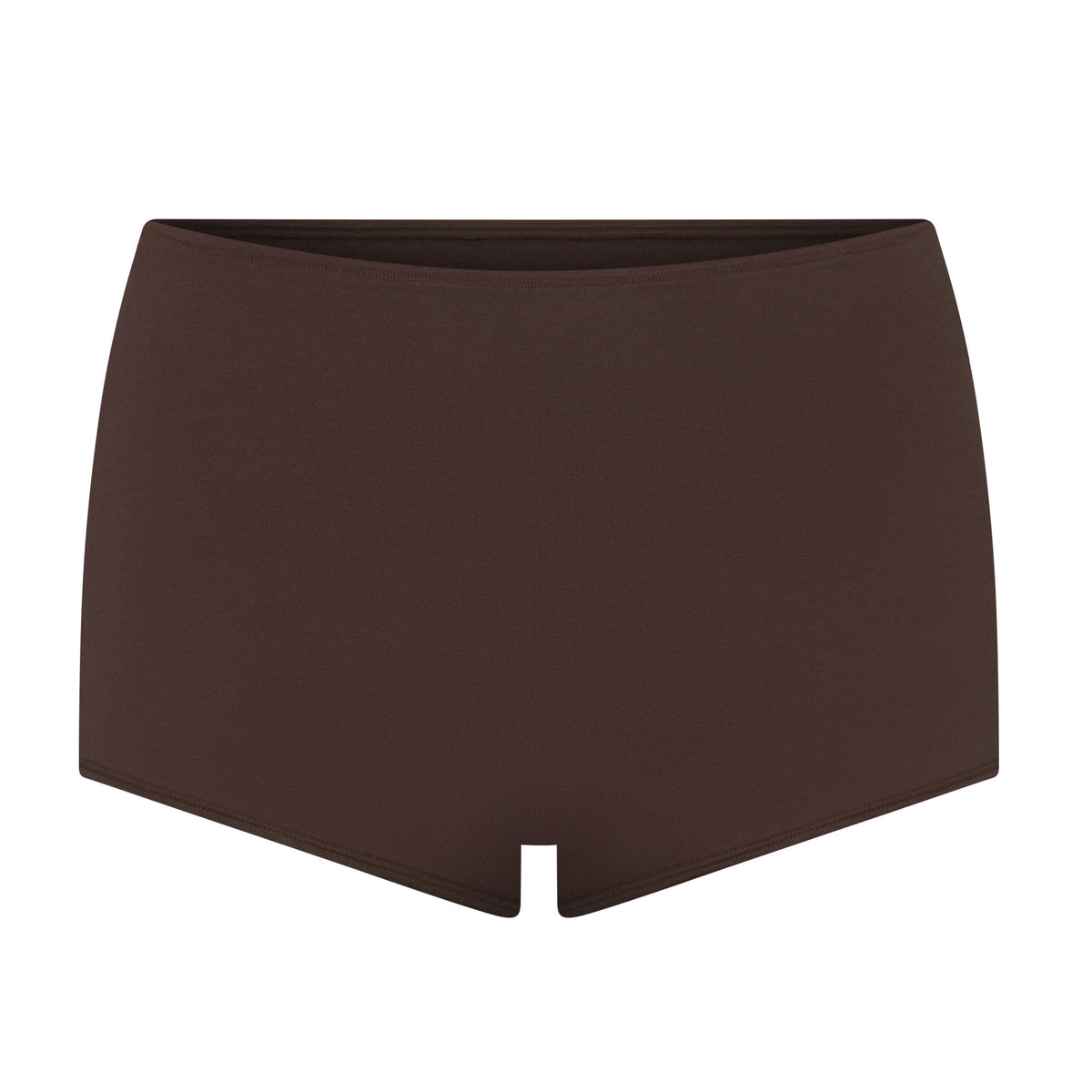 PERIOD PANTIES BOY SHORT | ESPRESSO FLAT ON A WHITE BACKGROUND | FLT