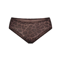 FITS EVERYBODY MICRO HIPSTER | UMBER LEOPARD PRINT FLAT ON A WHITE BACKGROUND | FLT