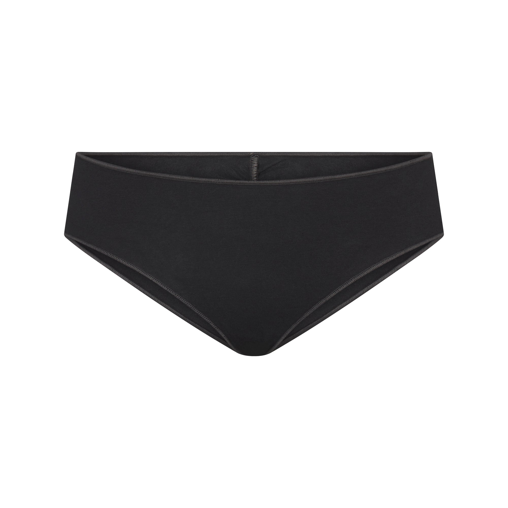 LIGHTWEIGHT COTTON RUCHED BACK HIPSTER | SOOT TONAL FLAT ON A WHITE BACKGROUND | FLT