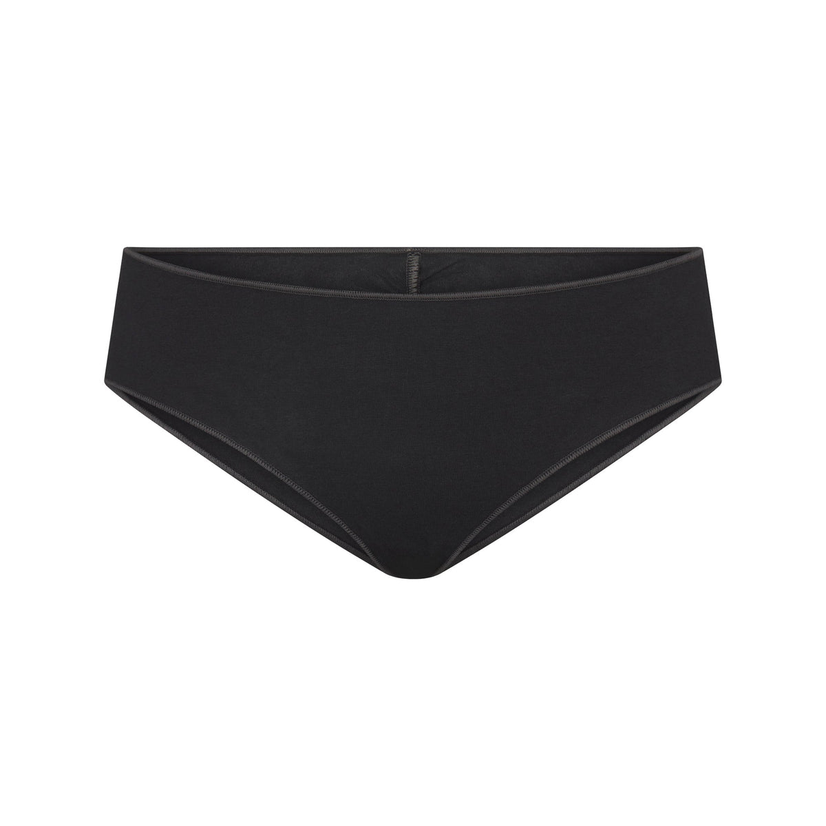 LIGHTWEIGHT COTTON RUCHED BACK HIPSTER | SOOT TONAL FLAT ON A WHITE BACKGROUND | FLT
