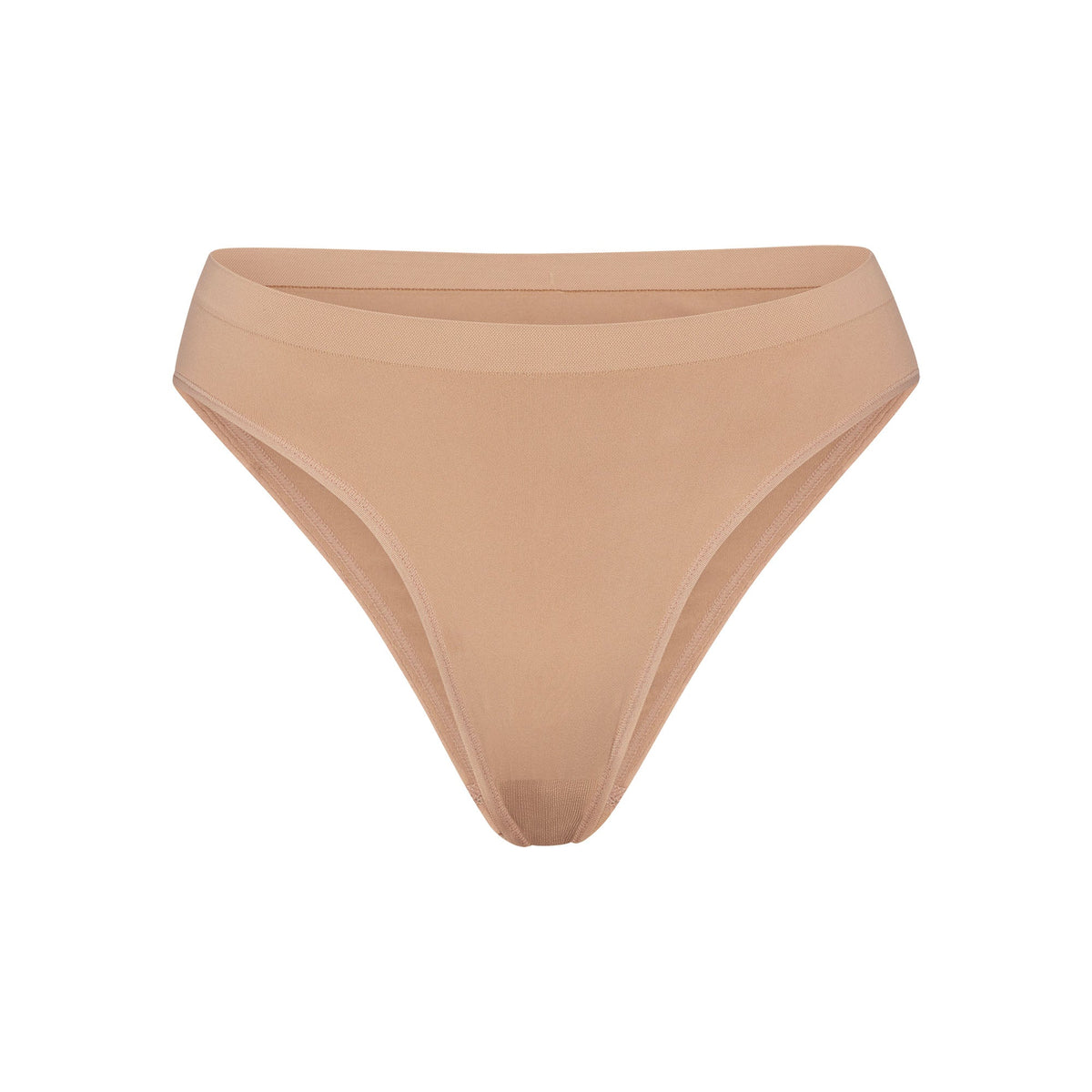 SOFT SMOOTHING SEAMLESS BRIEF | OCHRE (BRIEFS, PANTIES) LAYS FLAT ON A WHITE BACKGROUND | FLT