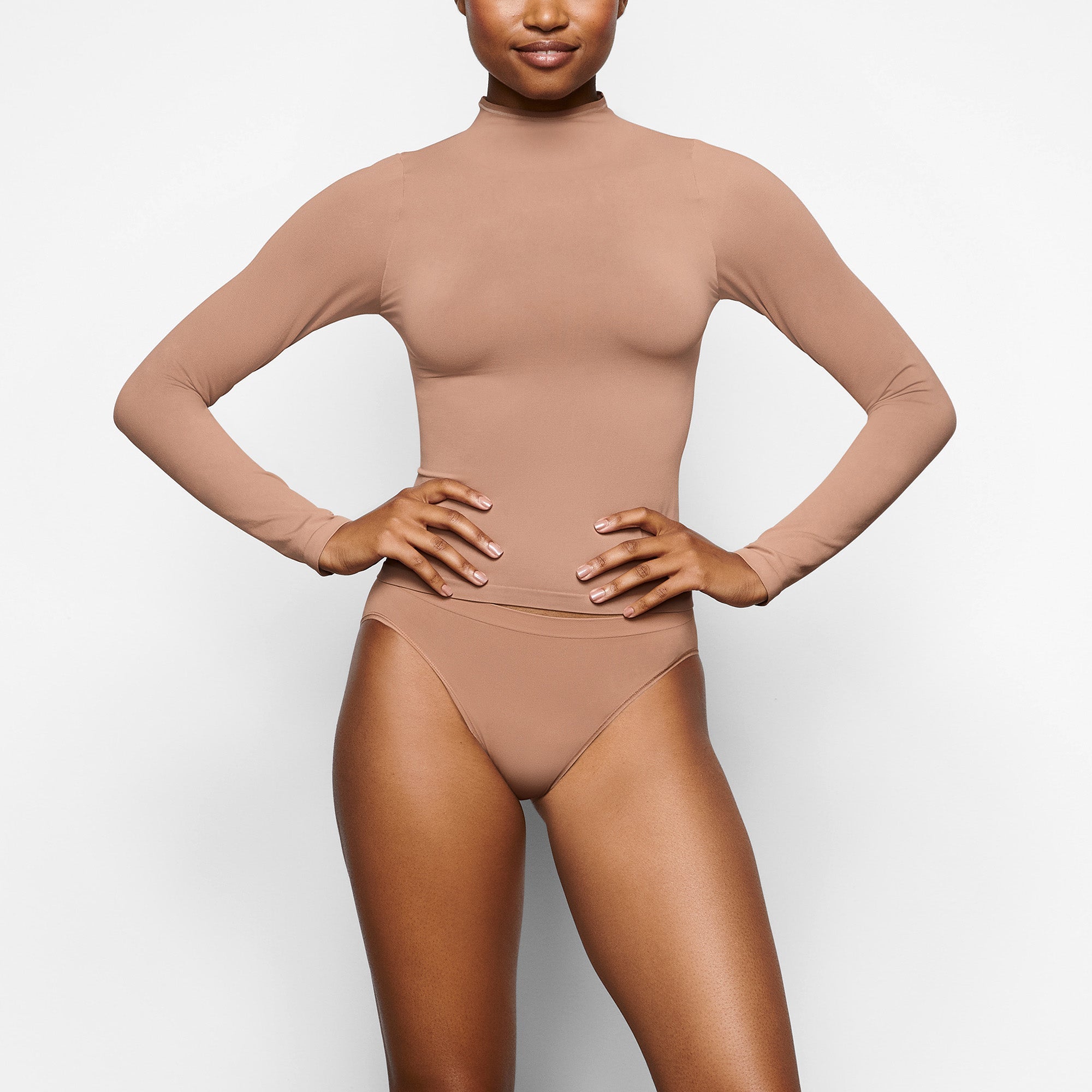 SOFT SMOOTHING BRIEF WORN BY A MODEL IN FRONT VIEW