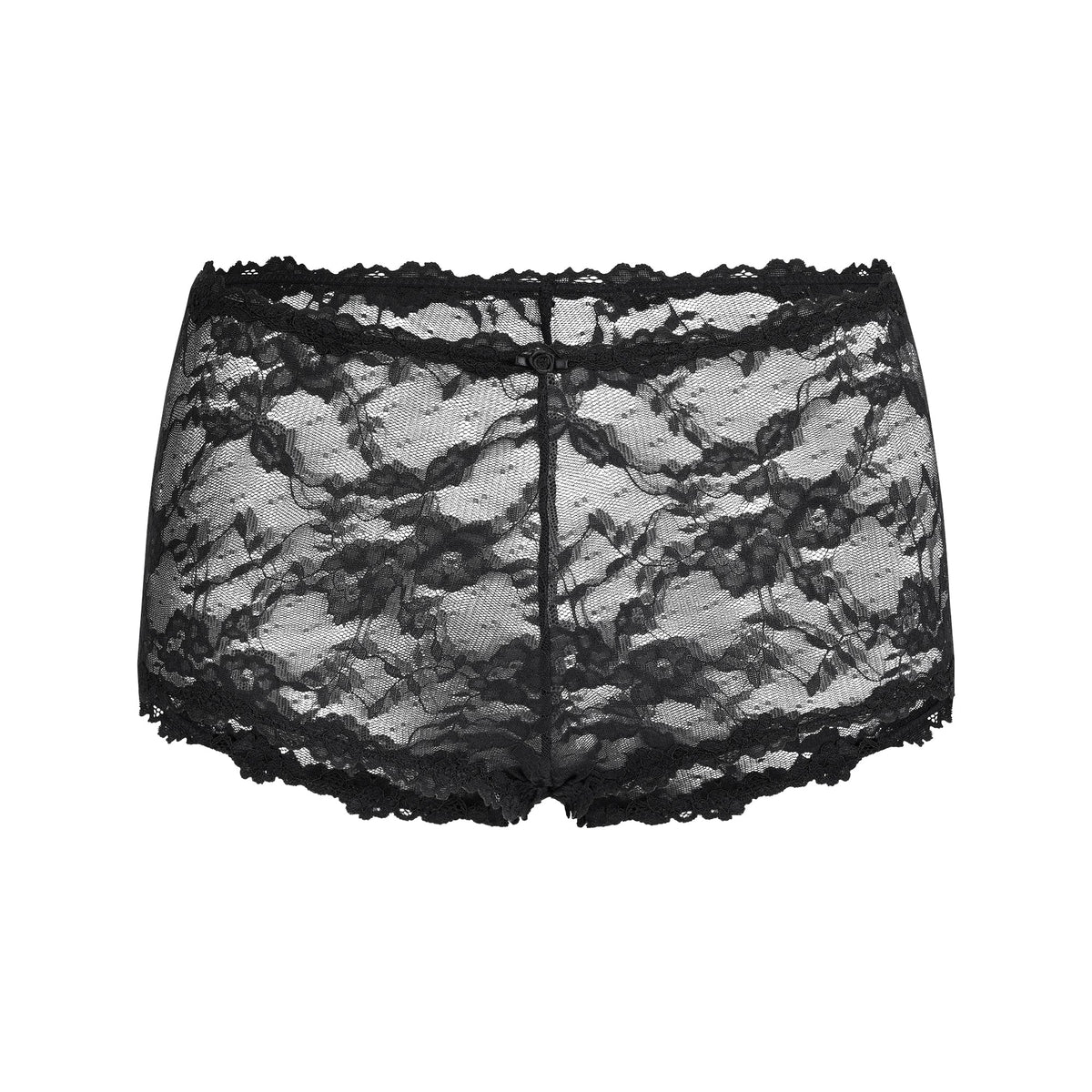 STRETCH LACE BOY SHORT | SOOT FLAT ON A WHITE BACKGROUND | FLT