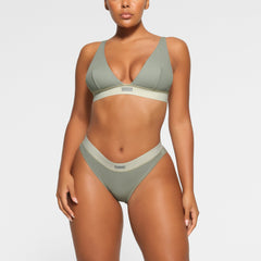 COTTON RIB BRIEF WORN BY A MODEL IN FRONT VIEW