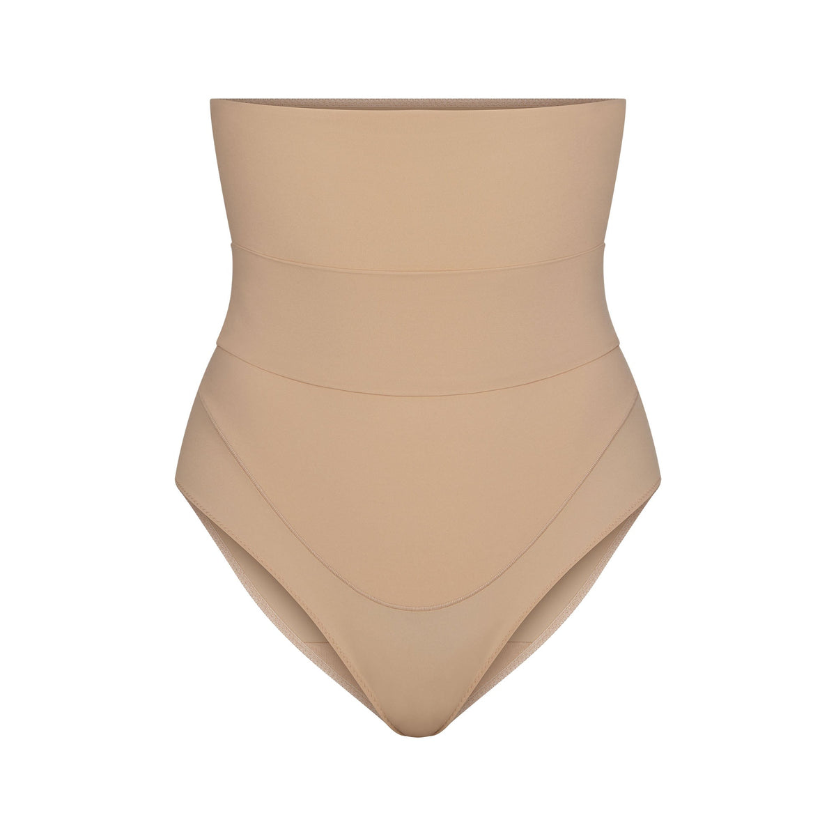 FITS EVERYBODY MATERNITY BANDED HIGH-WAISTED BRIEF | CLAY (BRIEFS, PANTIES) LAYS FLAT ON A WHITE BACKGROUND | FLT