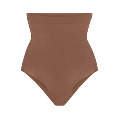 SEAMLESS SCULPT HIGH-WAISTED BRIEF | JASPER (SHAPEWEAR BRIEFS, PANTIES) LAYS FLAT ON A WHITE BACKGROUND | FLT