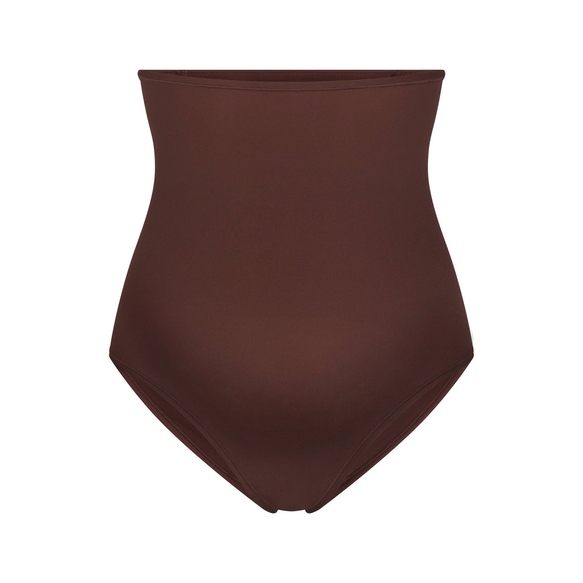 FITS EVERYBODY MATERNITY HIGH-WAISTED BRIEF | COCOA (BRIEFS, PANTIES) LAYS FLAT ON A WHITE BACKGROUND 
