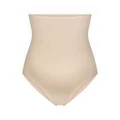 FITS EVERYBODY MATERNITY HIGH-WAISTED BRIEF | SAND (BRIEFS, PANTIES) LAYS FLAT ON A WHITE BACKGROUND | FLT