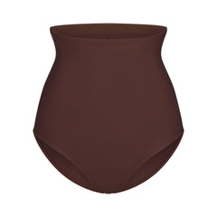 SKIMS BODY CORE SCULPT BUTT LIFTING BRIEF | COCOA FLAT ON A WHITE BACKGROUND | FLT