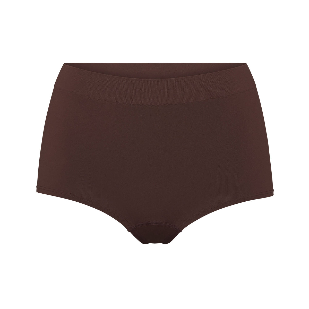 SOFT SMOOTHING SEAMLESS BOY SHORT | COCOA (BOY SHORTS, PANTIES) LAYS FLAT ON A WHITE BACKGROUND | FLT