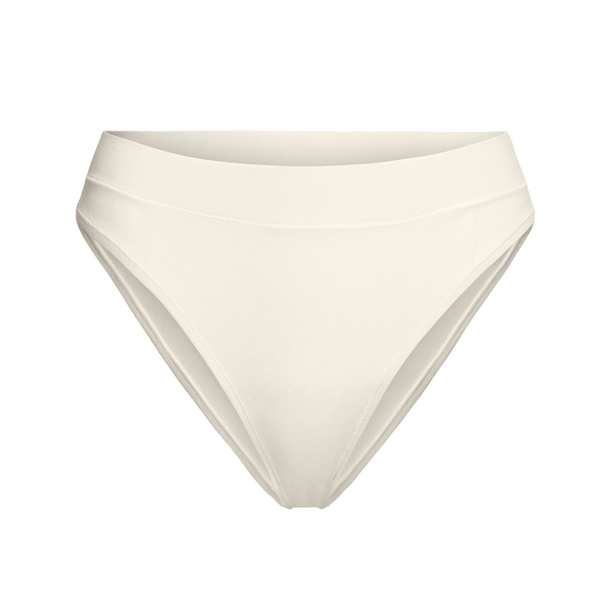 COTTON JERSEY CHEEKY TANGA | BONE FLAT ON A WHITE BACKGROUND | FLT